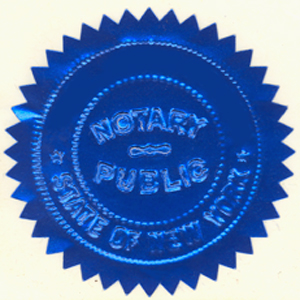 Embossed seal