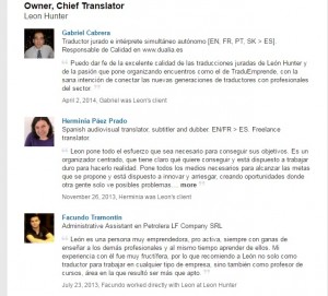 Recomendaciones de LinkedIn