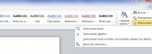 Seleccionar todo el texto en MS Word