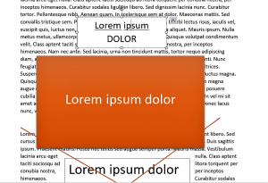 La ortografía del texto principal y el cuadro de texto son independientes