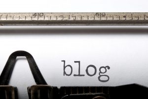 «Blog» en máquina de escribir.