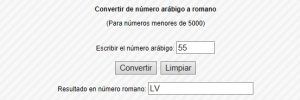 Convertidor numerales